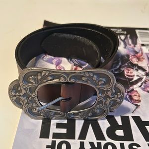 A belt with a nice belt buckle